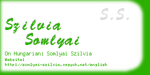 szilvia somlyai business card